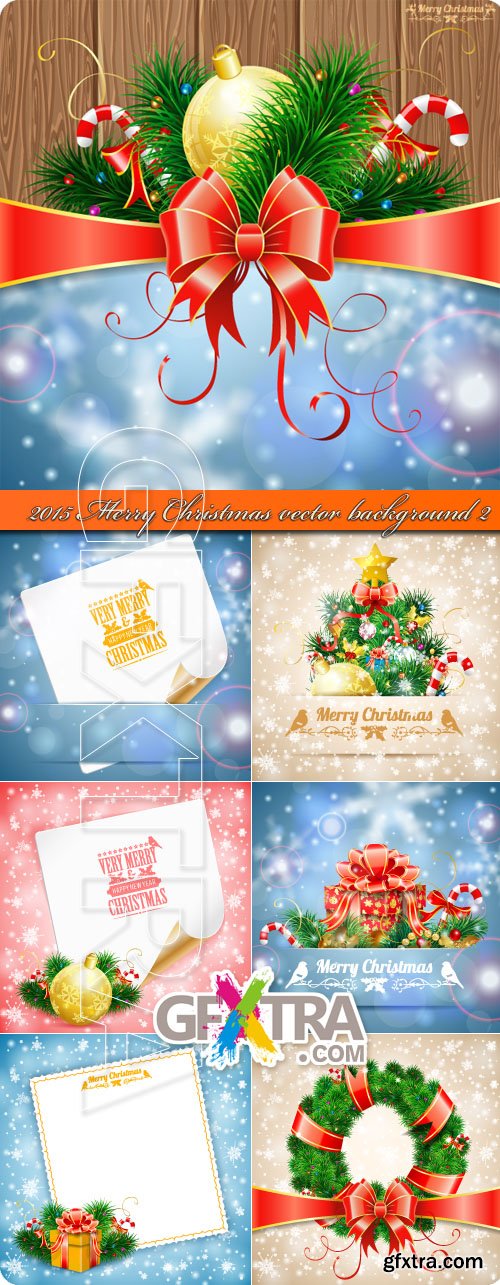 2015 Merry Christmas vector background 2