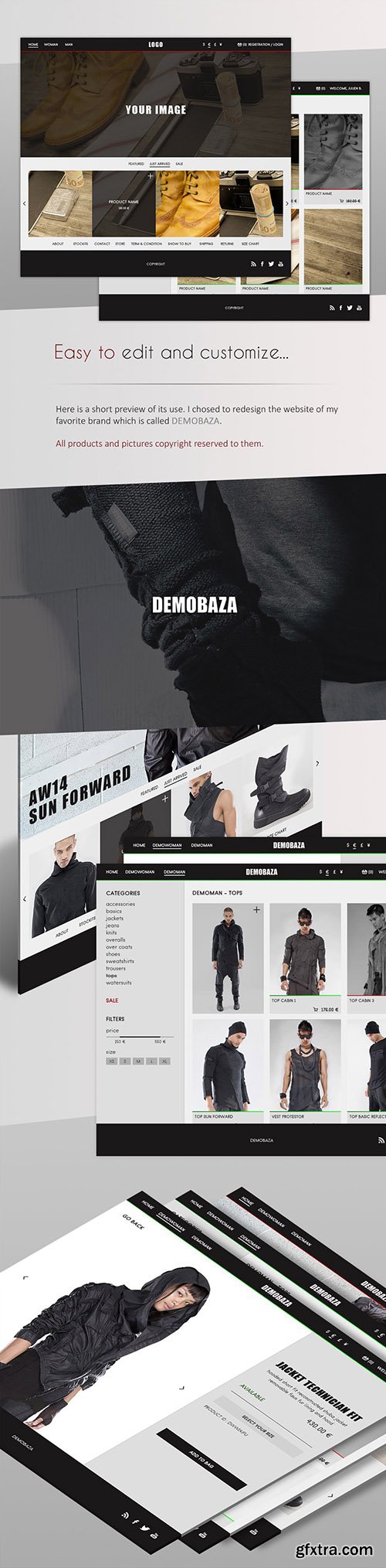 PSD Web Template - Clothing Store - eCommerce Theme