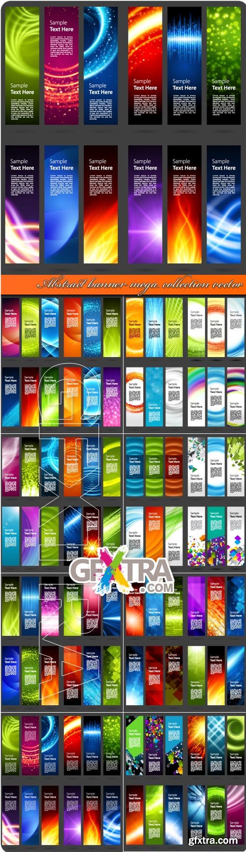 Abstract banner mega collection vector