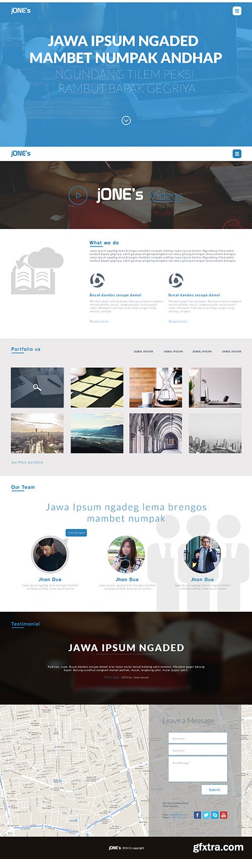 PSD Web Template - jONE's - Landing Page Theme