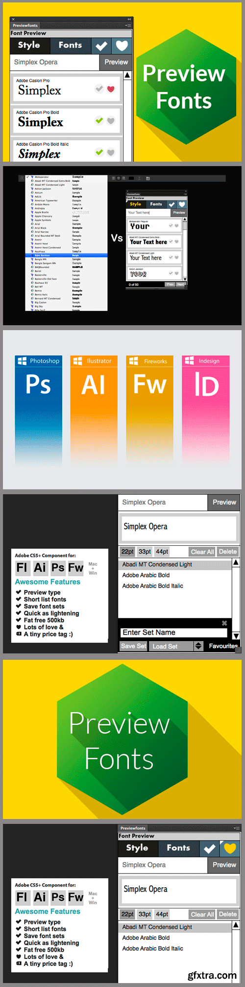 Preview Fonts CS6 - Component for Adobe Ps, Ai, Fl, Fw