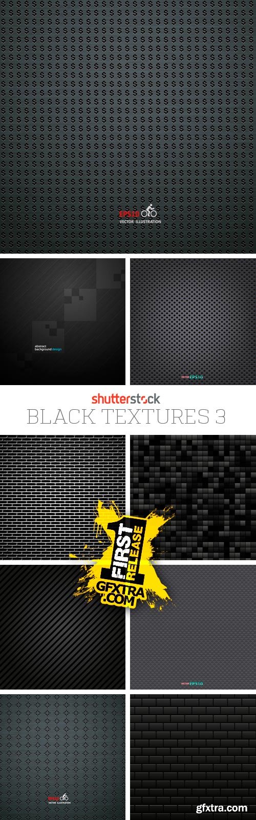 Amazing SS - Black Textures 3, 25xEPS