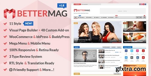 ThemeForest - BetterMag v1.6 - Magazine, Review, Shop WordPress Theme