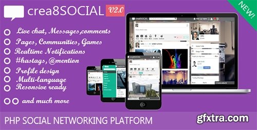 CodeCanyon - crea8social v2.0 - PHP Social Networking Platform