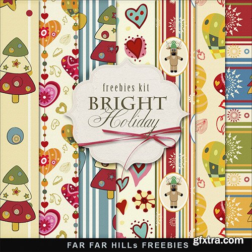 Textures - Bright Holiday - Christmas And New Year 2015 Papers