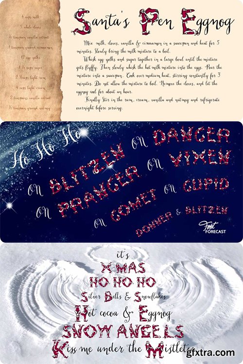 Santas Pen Font Family - 4 Fonts $78