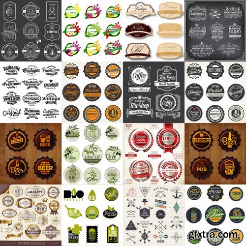 Different Labels & Stickers #2 - 30 Vector