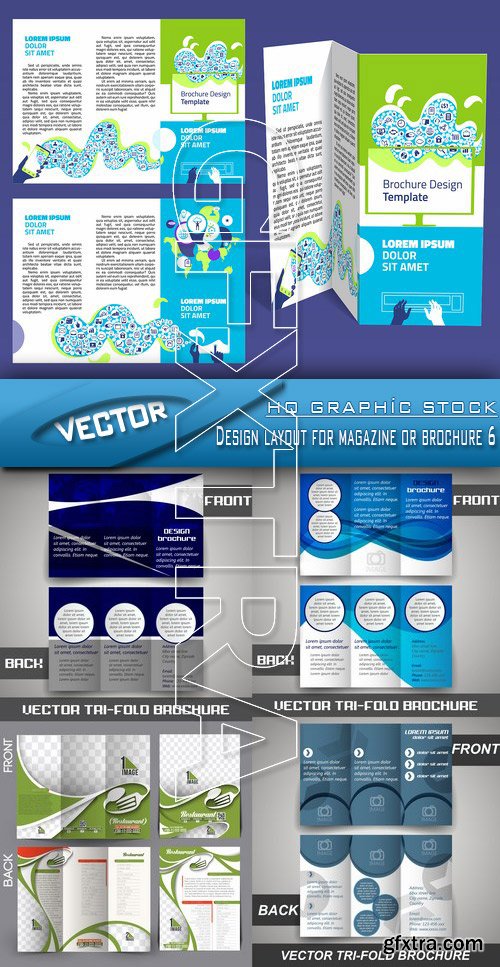 Stock Vector - Design layout for magazine or brochure 6