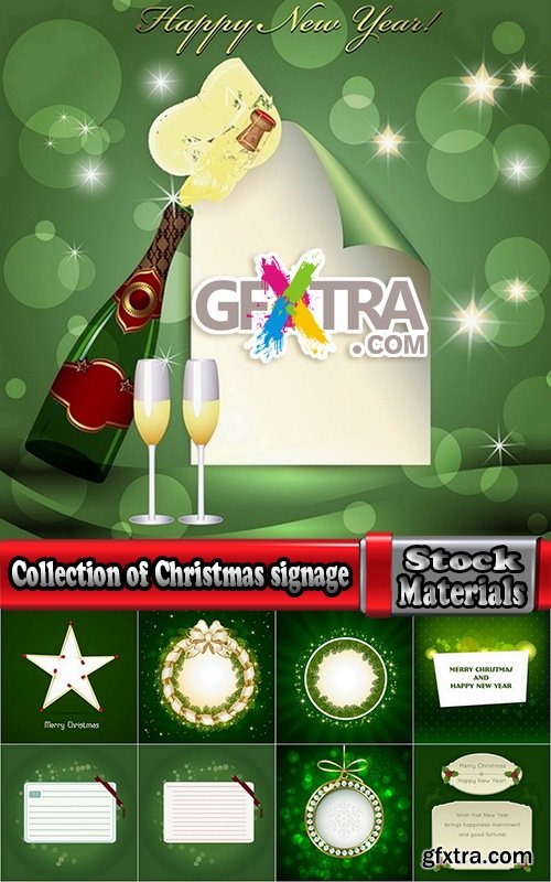 Collection of Christmas signage 25 Eps