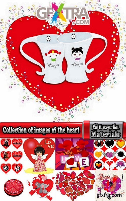 Collection of images of the heart vector image 25 Eps