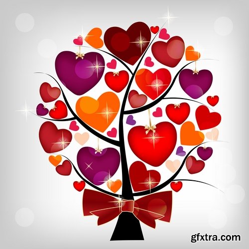 Collection of images of the heart vector image 25 Eps