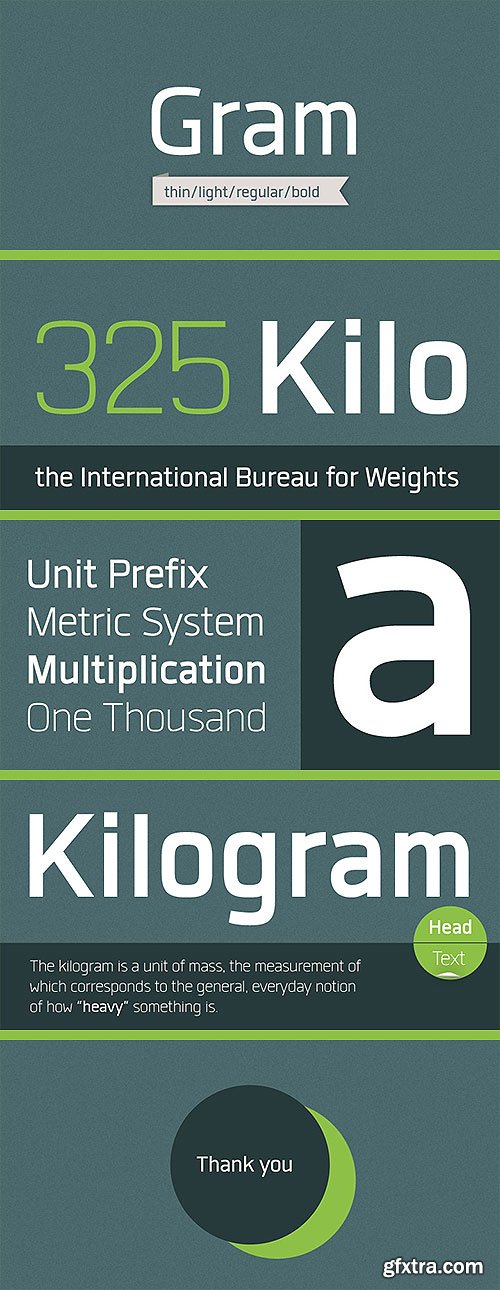 Gram Font Family 8xOTF $100