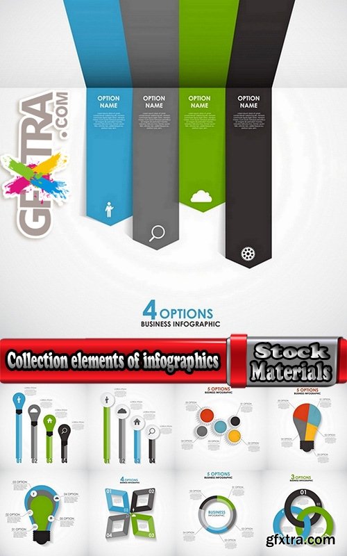 Collection elements of infographics vector image #10-25 Eps