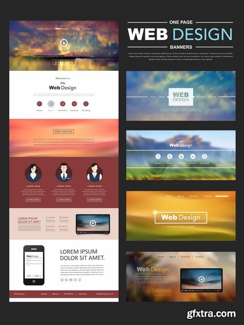 Collection of website templates #4-25 Eps