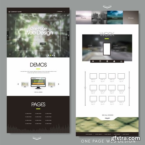 Collection of website templates #4-25 Eps