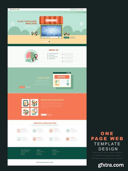 Collection of website templates #4-25 Eps