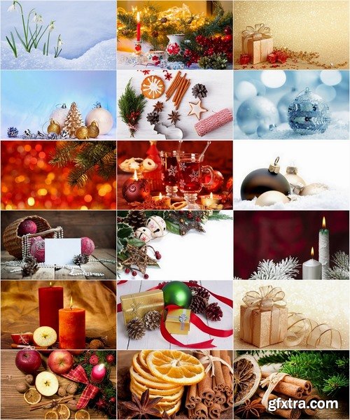 Collection of winter still life set #2-25 UHQ Jpeg