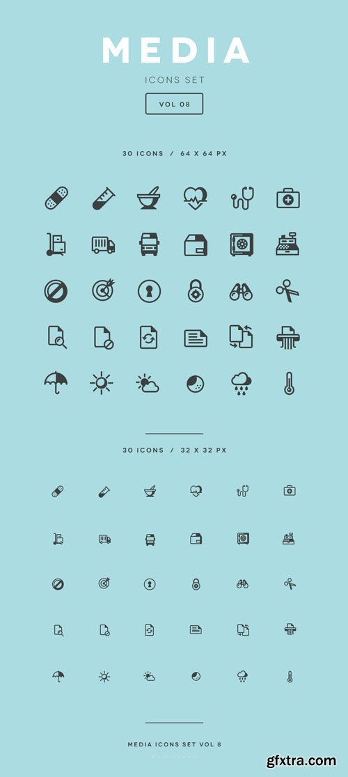 Media Icon Set Vol8