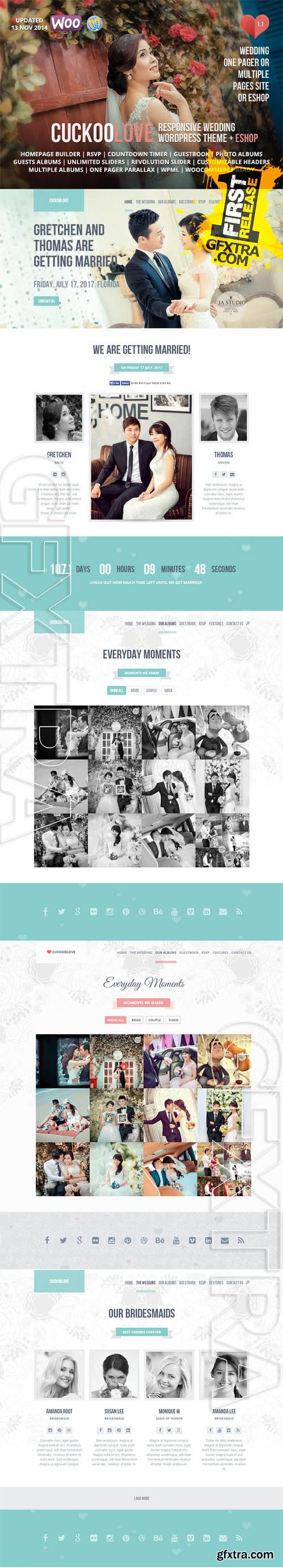 CuckooLove - Wedding WordPress Theme - Creativemarket 66386