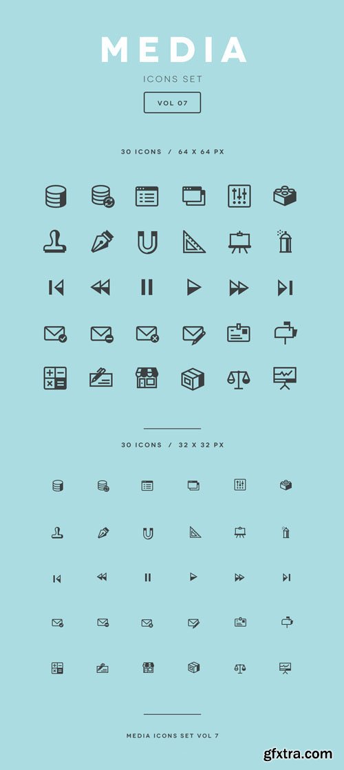 Media Icon Set Vol7