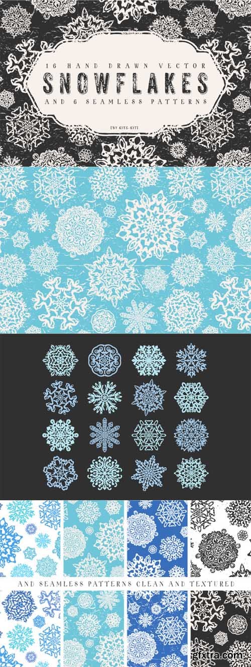 Vector Snowflakes and Patterns