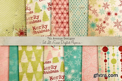 Let It Snow Digital Papers