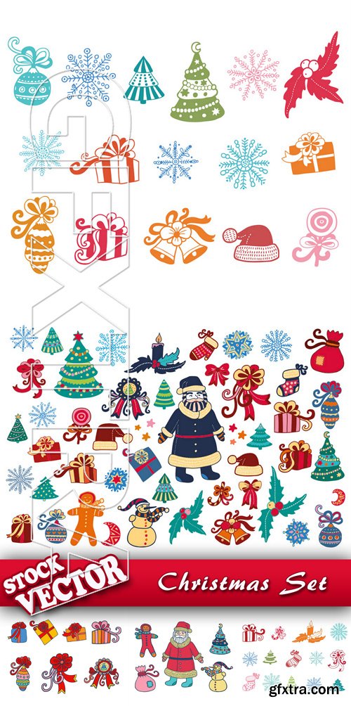 Stock Vector - Christmas Set