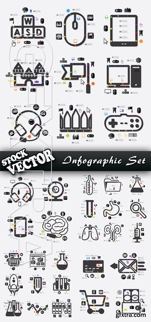 Stock Vector - Infographic Set