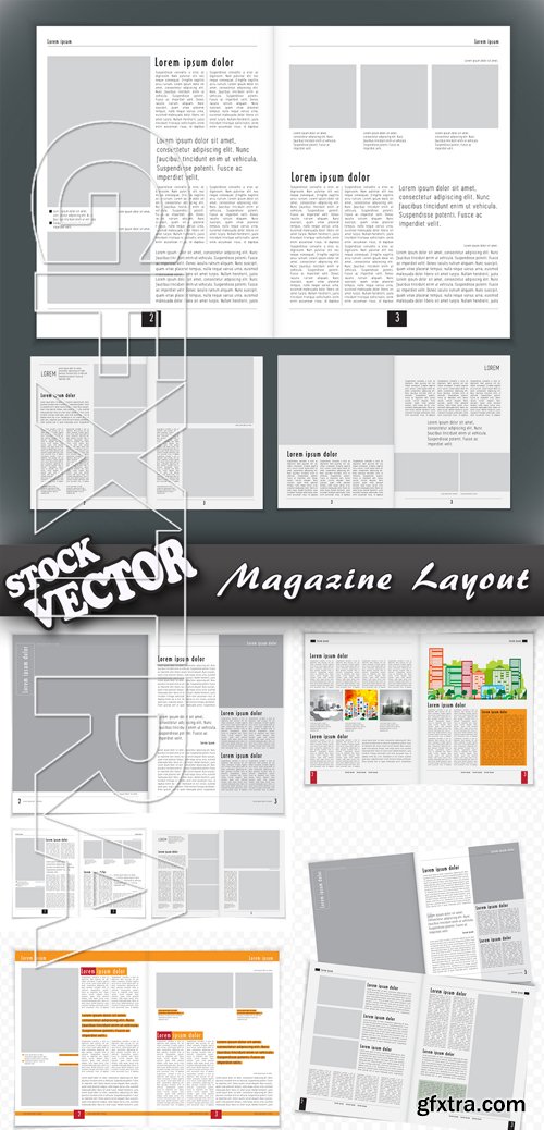 Stock Vector - Magazine Layout