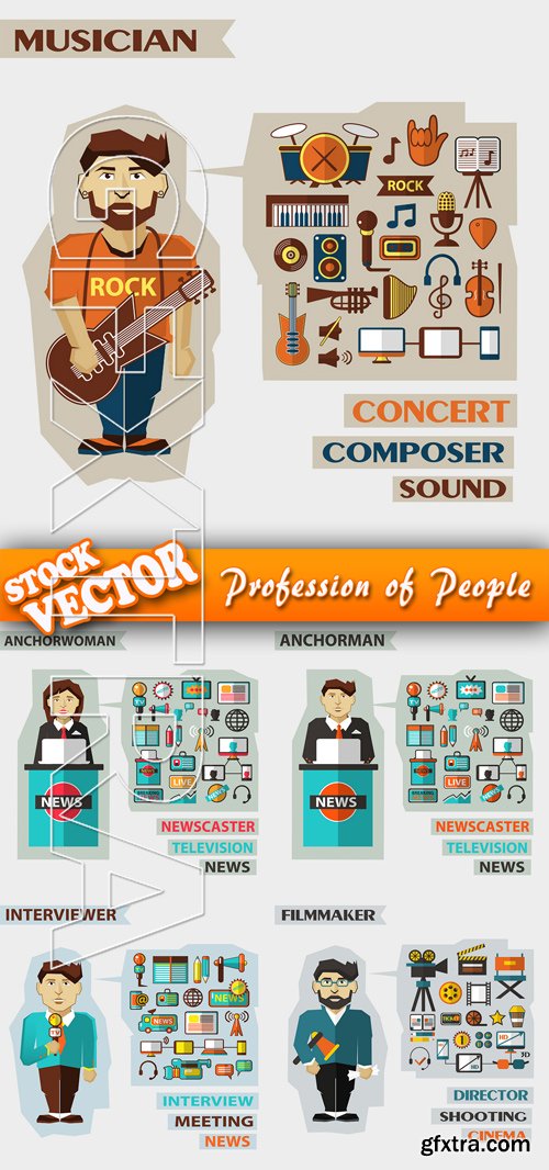 Stock Vector - Profession of People