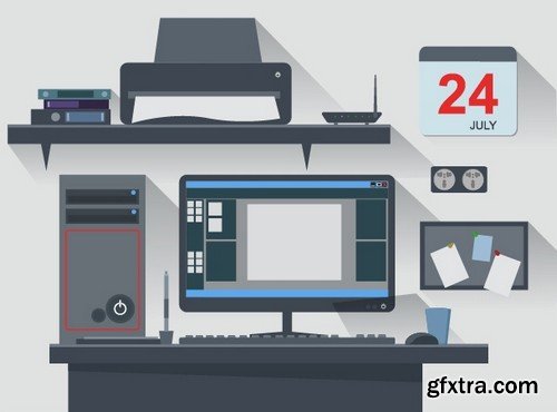 Stock Vectors - Workspace 2, 25xEPS