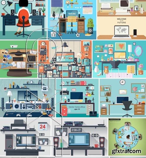 Stock Vectors - Workspace 2, 25xEPS