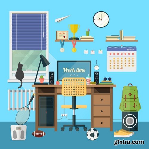 Stock Vectors - Workspace 2, 25xEPS