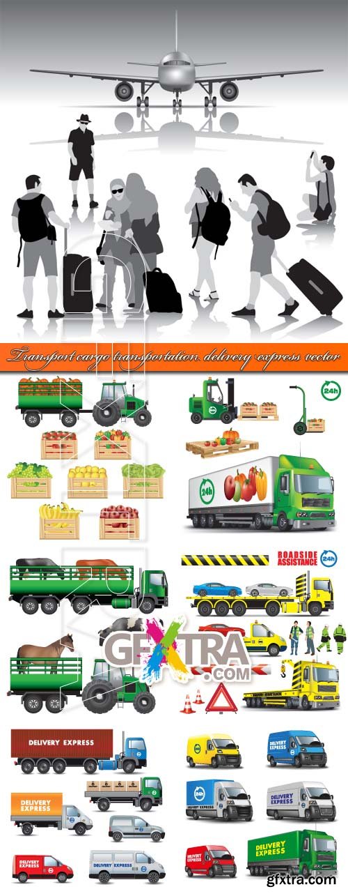 Transport cargo transportation delivery express vector