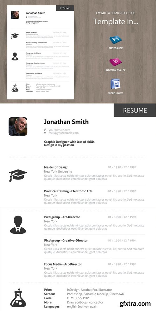 CreativeMarket - Minimal Curriculum Vitae CV - Resume 12884