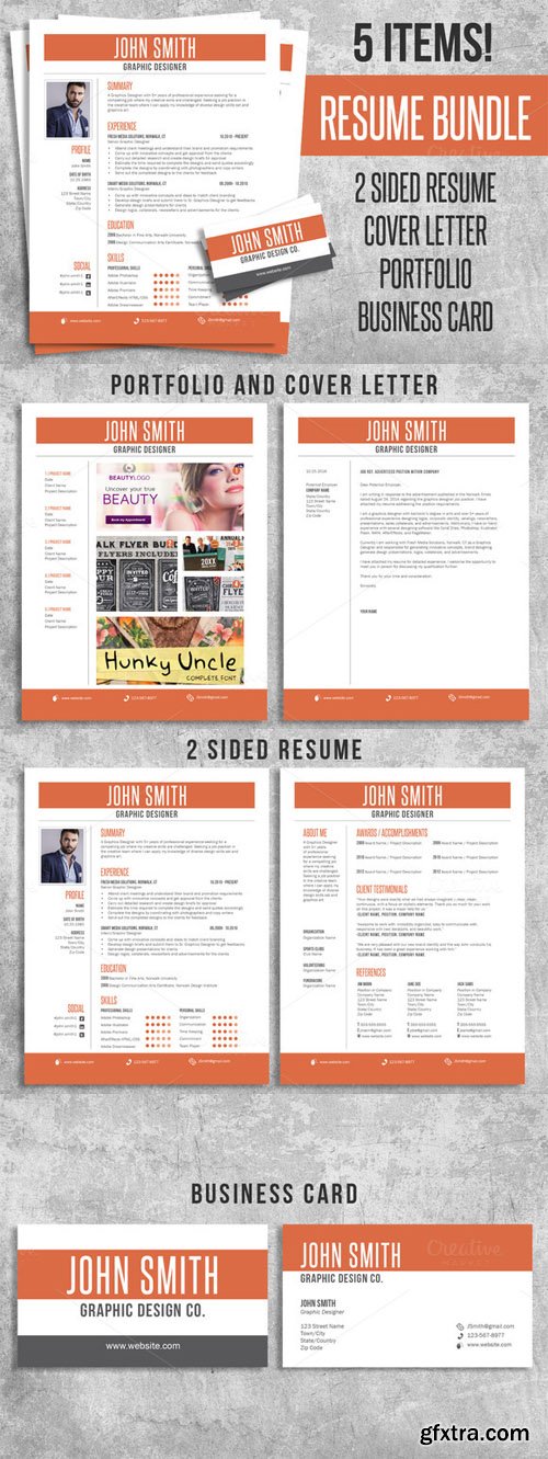 CreativeMarket - Resume CV Bundle Pack 113920