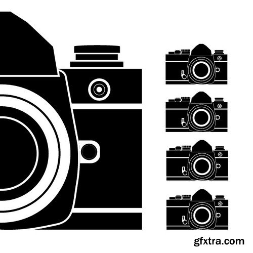 Stock Vectors - Camera 4, 25xEPS