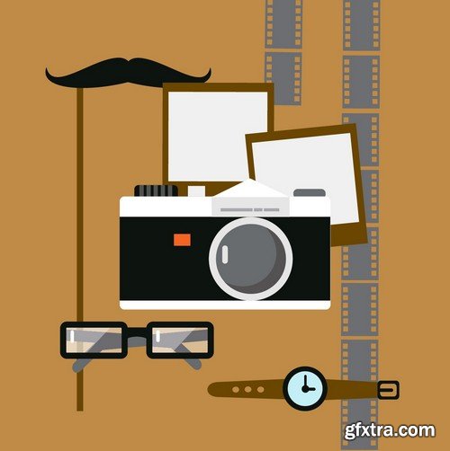 Stock Vectors - Camera 4, 25xEPS