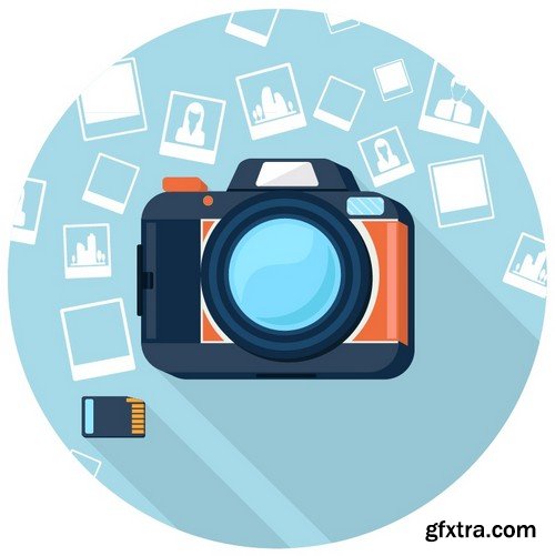 Stock Vectors - Camera 4, 25xEPS