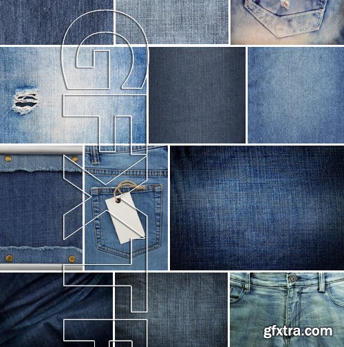 Stock Photos - Jeans texture 2, 25xJPG