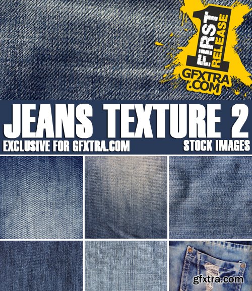 Stock Photos - Jeans texture 2, 25xJPG