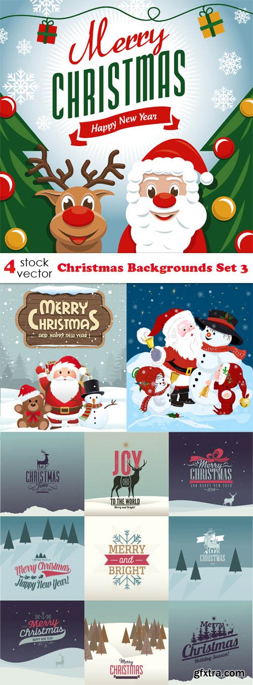 Vectors - Christmas Backgrounds Set 3