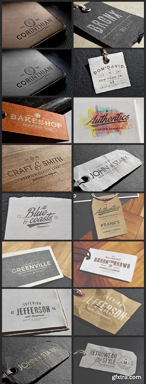 CreativeMarket 106169 - 64 Logo Mock-ups BUNDLE