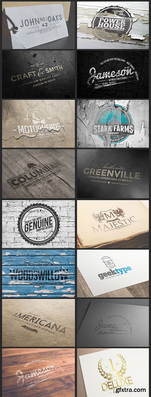 CreativeMarket 106169 - 64 Logo Mock-ups BUNDLE