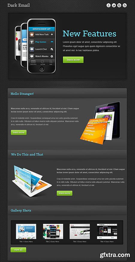 Email Template PSD Set 4