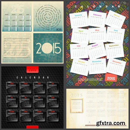 Calendar 2015 Vector Design Templates