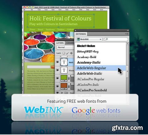 Web Font Plug-in for Adobe Photoshop (WIN/MACOSX)