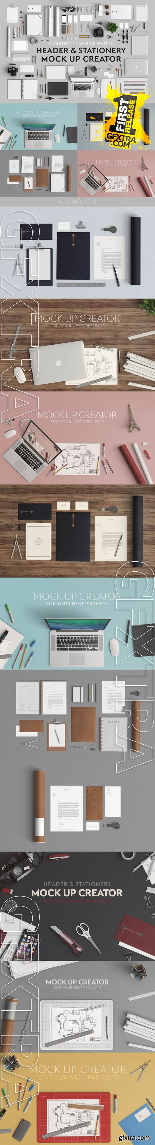 Header & Stationery Mock Up Creator - Creativemarket 126175