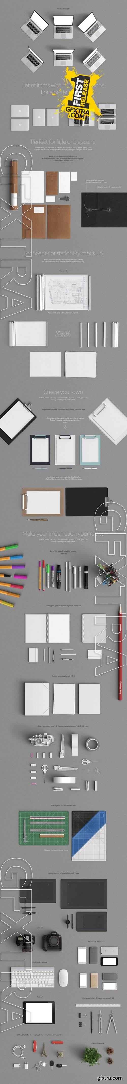 Header & Stationery Mock Up Creator - Creativemarket 126175