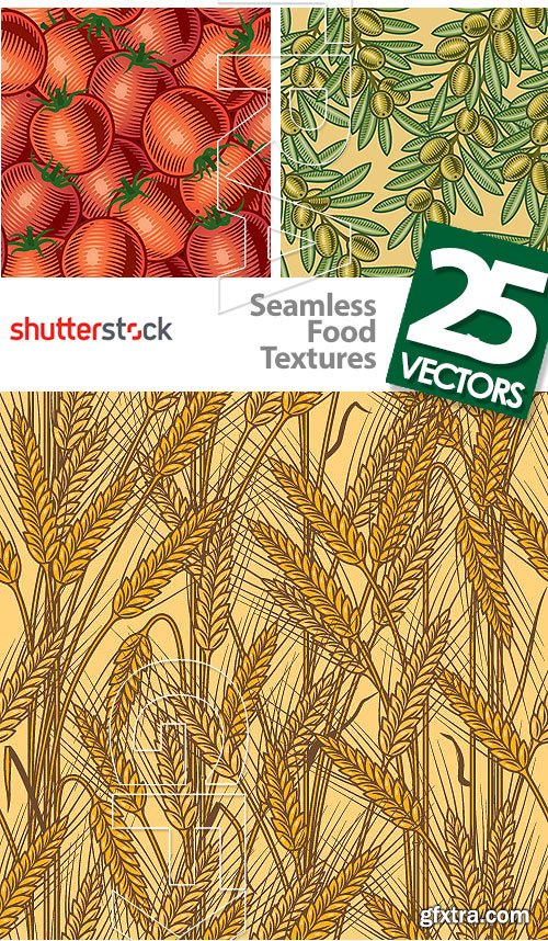 Seamless Food Textures 25xEPS